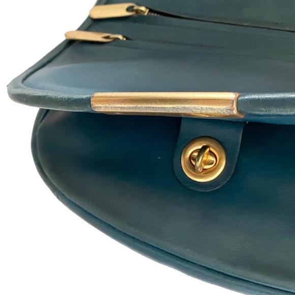 Marc By Marc Jacobs MBMJ ☾ Large Luna ☾ Messenger Crossbody Bag ☾ Blue Leather - Picture 8 of 16